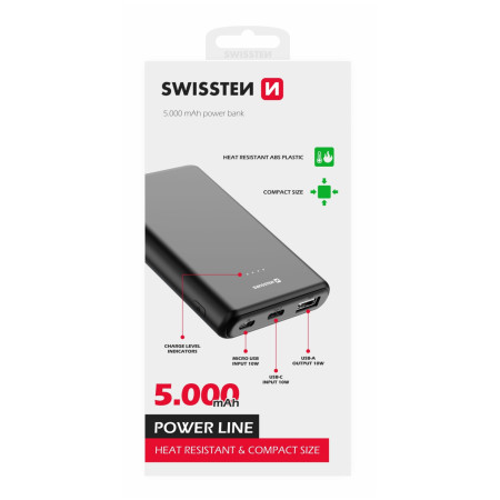 Външно зарядно устройство Swissten Power Line 5000 mAh