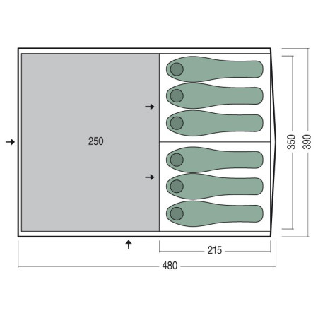 Палатка Pinguin Interval 6