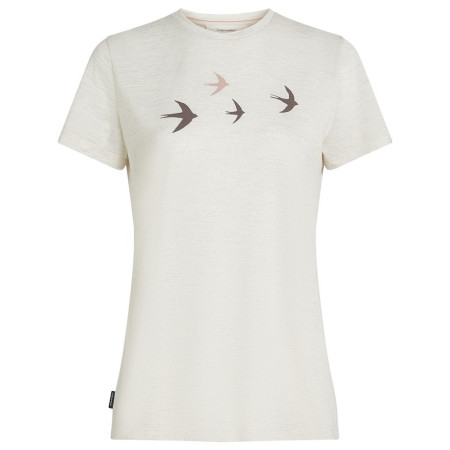 Дамска тениска Icebreaker Women Merino 150 Tech Lite SS Tee Bird Transit бял Ecru HTHR
