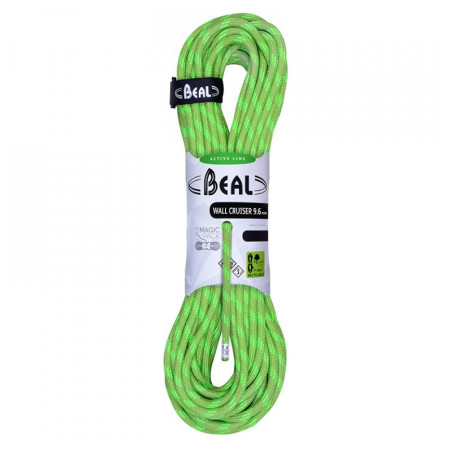 Въже за алпинизъм Beal Wall Cruiser 9,6 mm (40 m) зелен