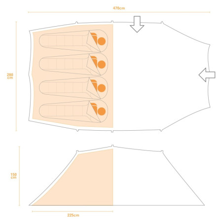 Палатка Regatta Vester 4 Tent
