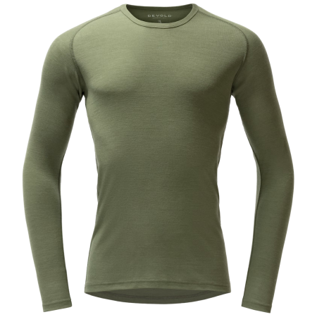Функционална мъжка тениска Devold Adventure Merino 190 Shirt Man светло каки Lichen