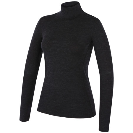 Дамско поло MOOA MerinoSilk Collar 160 черен black melange