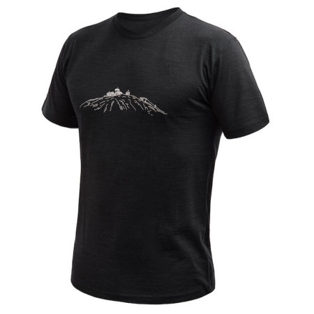 Функционална мъжка тениска Sensor Merino Cordura Peak черен černá