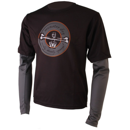 Мъжка фланелка Axon Monster dlouhý rukáv черен/сив