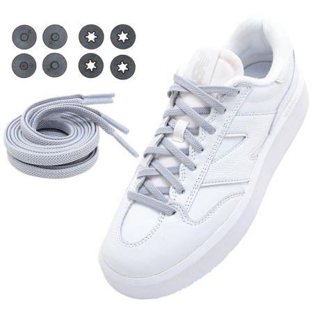 Връзки за обувки Lock Laces Flat сив Flat Gray