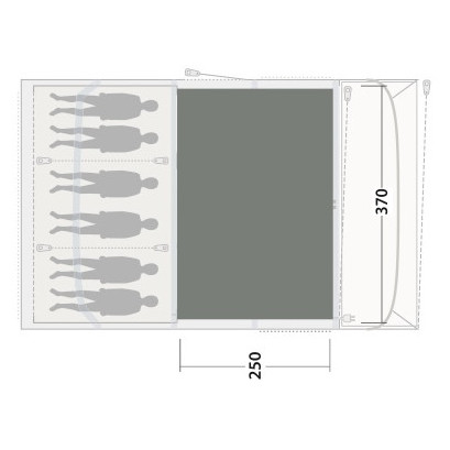 Килим за палатка Outwell Cozy Carpet Florida / Alabama 6 Air