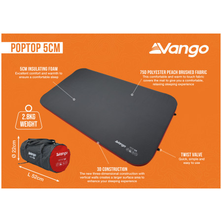 Самонадуващ се матрак Vango PopTop 5cm