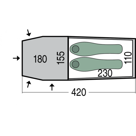 Палатка с преддверие Pinguin Storm 2