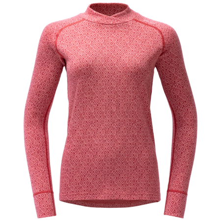 Дамска функционална блуза Devold Signature Silk 230 Cross Neck Wmn розов Apricot