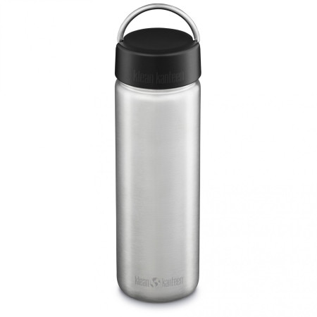 Бутилка от неръждаема стомана Klean Kanteen Wide w/Wide Loop Cap - brushed stainless 800 ml сребърен
