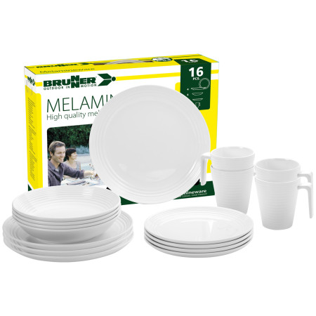 Комплект прибори Brunner Spherica Melamine Set бял