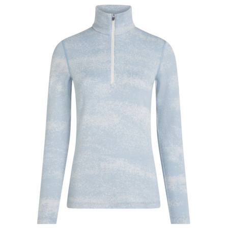 Дамска функционална блуза Icebreaker Women M 260 Tech Vertex LS HZ Chillwave синьо/бял Snow/Zincblue/J