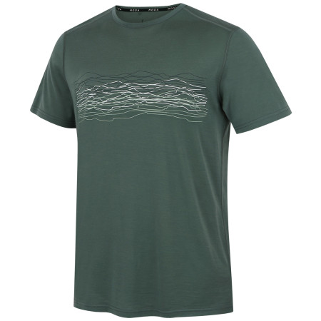 Мъжка тениска MOOA Merino Lyolite Waves 150 Short зелен dusty green