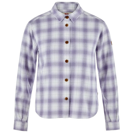Дамска риза Fjällräven Övik Boxy Flannel Shirt W бял / лилав Eggshell-Lavender Mist