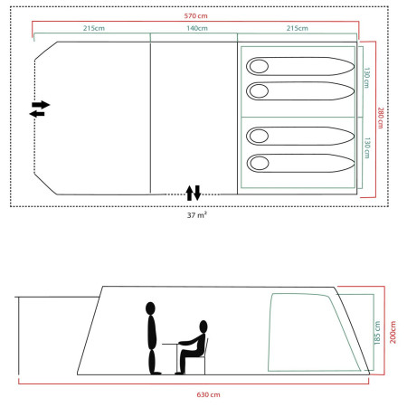 Семейна палатка Coleman Fastpitch Victoria Falls 4