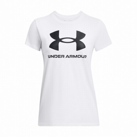 Дамска тениска Under Armour W SPORTSTYLE LOGO SS бял White