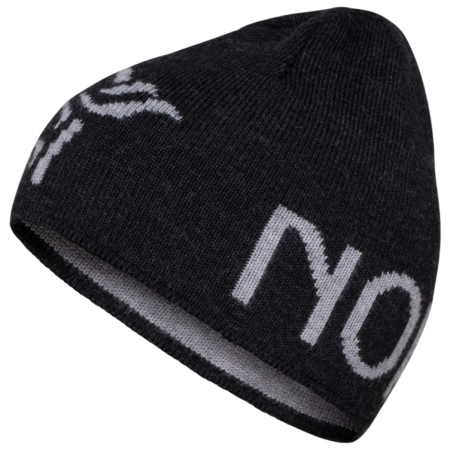 Шапка Norrona 29 mid merinoUll logo Beanie черен Caviar Melange