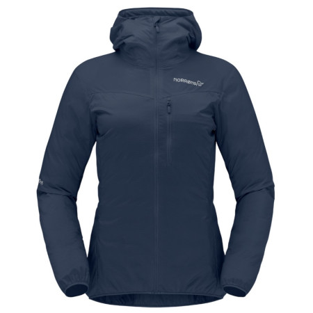 Дамско яке Norrona falketind aero60 Zip Hood тъмно син Indigo Night