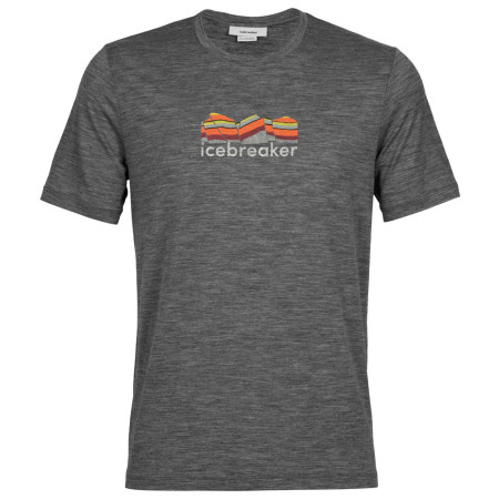 Мъжка тениска Icebreaker Tech Lite II SS Tee Mountain Geology сив