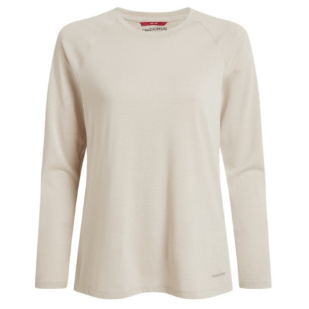 Дамска тениска Craghoppers NosiLife Nour LS T-Shirt бежов Oyster Marl