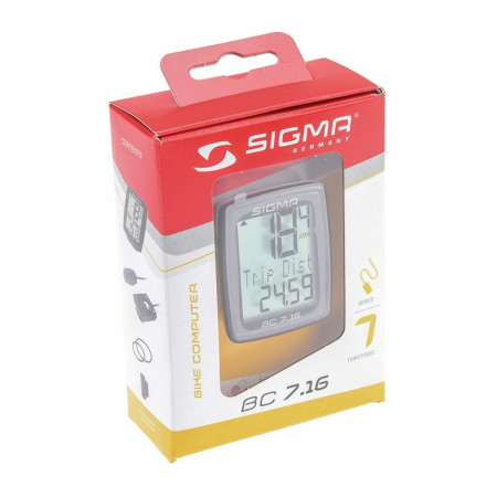 Велосипеден компютър Sigma BC 7.16 с кабел