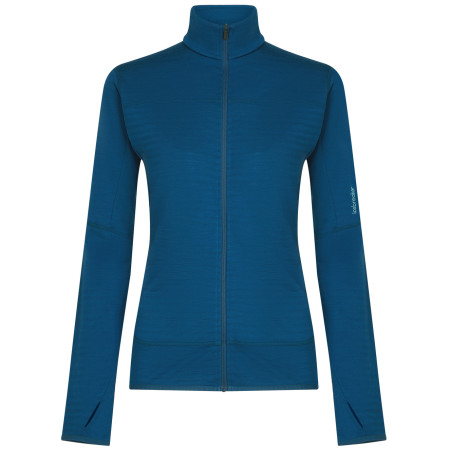 Дамски функционален суитшърт Icebreaker Women Merino Blend 300 RealFleece™ Descender LS Zip син Atlantis