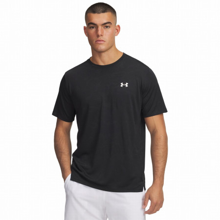 Мъжка тениска Under Armour Tech Vent Jacquard Ss черен/бял Black/White