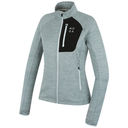 Дамски суитшърт MOOA Nyore Grid 220 син aqua melange