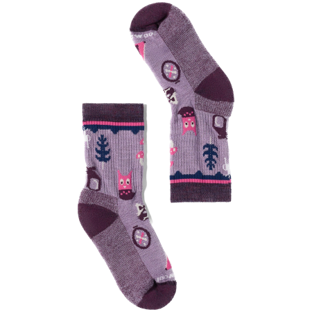 Детски чорапи Smartwool Kids' Hike Light Cushion Critter Cache C лилав Purple Dawn