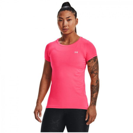 Дамска функционална блуза Under Armour HG Armour SS розов/сив Pink Shock / / Metallic Silver