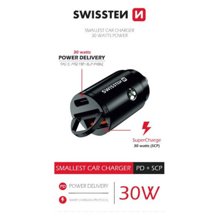 Адаптер за кола Swissten Car Charger 30W