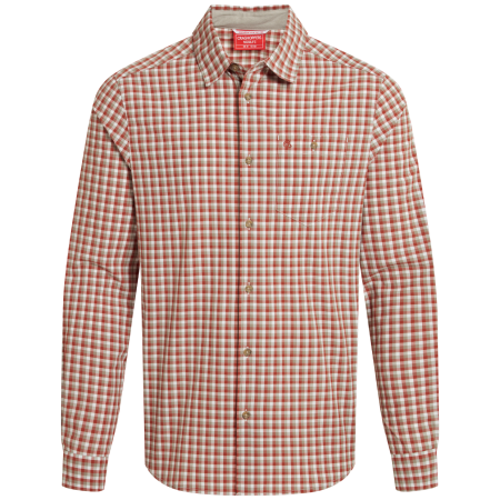 Риза Craghoppers NosiLife Nuoro Check Long Sleeved Shirt оранжев RedBeachChk