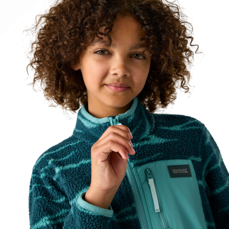 Детски функционален суитшърт Regatta Junior Frankie Warm Fleece Mediterranea Zebra
