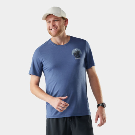 Функционална мъжка тениска Smartwool Men's Lunar Bear Active Short Sleeve Graphic Tee