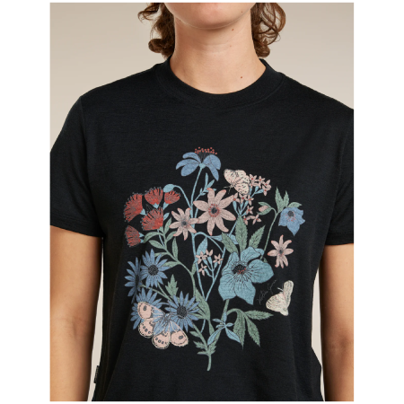 Дамска тениска Icebreaker Merino 150 Tech Lite SS Crop Tee NZ Flora