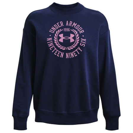 Дамски суичър Under Armour Rival Fleece Crest Grp Crew тъмно син