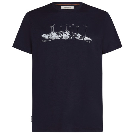 Мъжка тениска Icebreaker Men Merino 150 Tech Lite SS Tee The Peaks тъмно син Midnight Navy