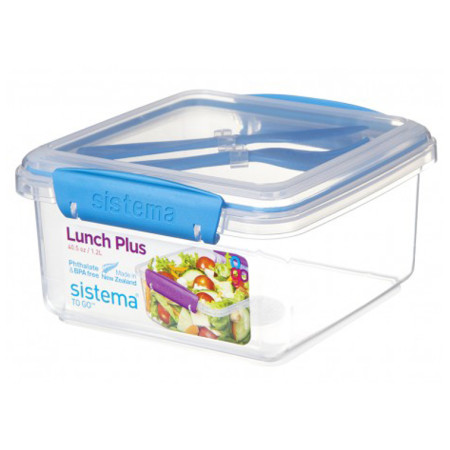 Кутия за закуска Sistema Lunch Plus To Go 1,2L светло син