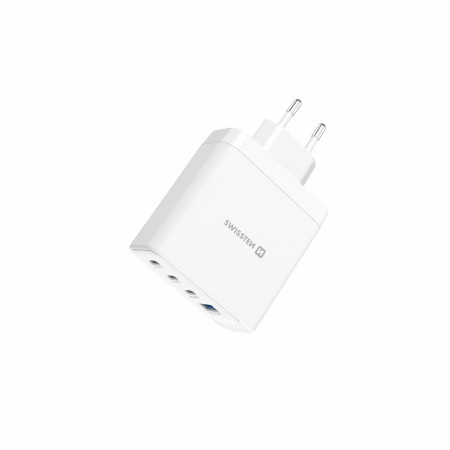 Адаптор Swissten GaN 2X USB-C 100W + 1X USB-C 20W + 1X USB-A 30W
