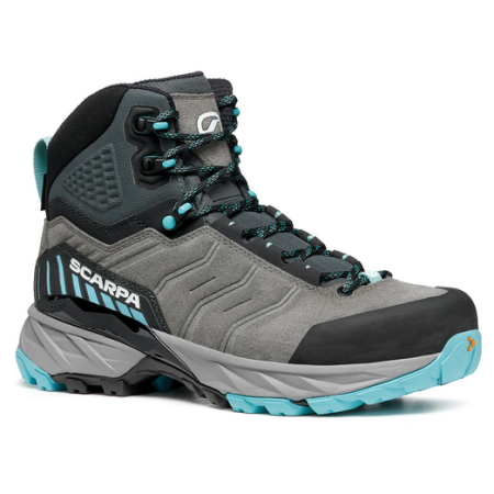Дамски туристически обувки Scarpa Rush Trek GTX WMN сив Midgray-Aqua