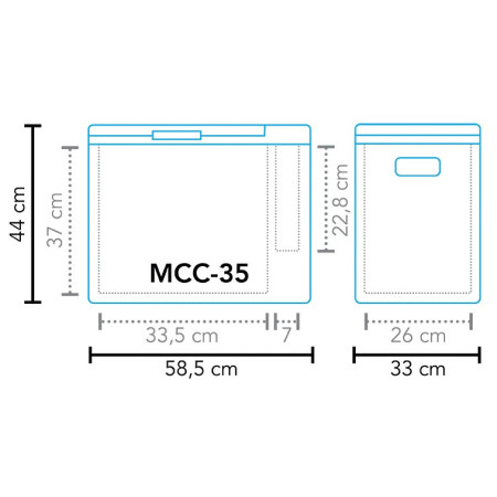 Kомпресорен хладилник Mestic Compressor MCC-35 AC/DC
