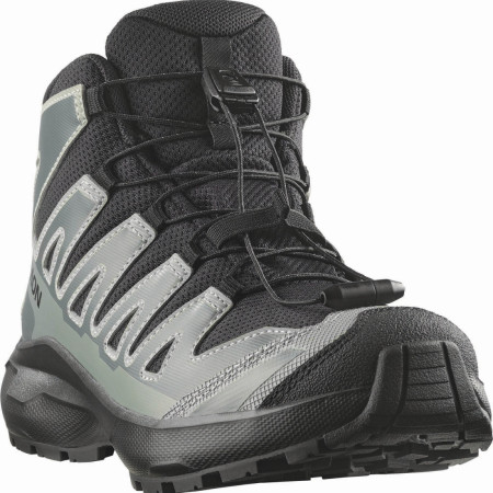 Детски обувки Salomon Xa Pro Mid Wp J Black-Sedona Sage-Wrought Iron