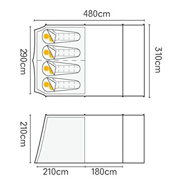 Семейна палатка за 4 души Regatta Karuna 4