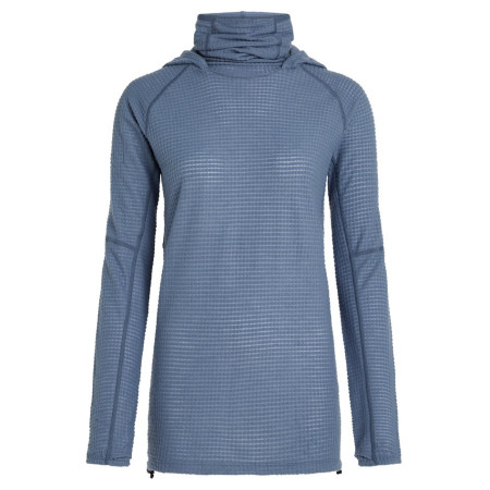 Дамски суитшърт Icebreaker Wom Mer 400 RealFleece Grid Pulover Hood син/сив Dawn