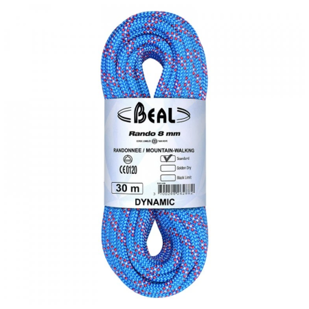 Въже за алпинизъм Beal Rando 8 mm (48 m) син BLUE