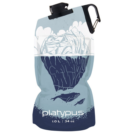 Сгъваема бутилка Platypus DuoLock SoftBottle 1l син Whale