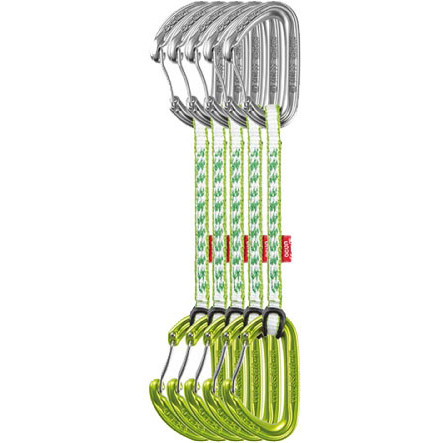 Примки с карабинери Ocún KESTREL QD DYN 8, 15cm, 5-pack зелен Green