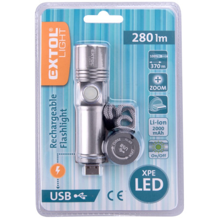 Фенер Extol XPE LED 280lm