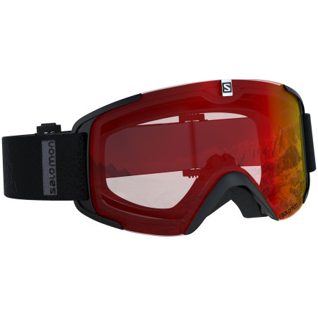 Ски очила Salomon Xview Black Mid Red